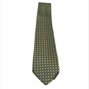 Arrow Pattern Tie Green Silver Black